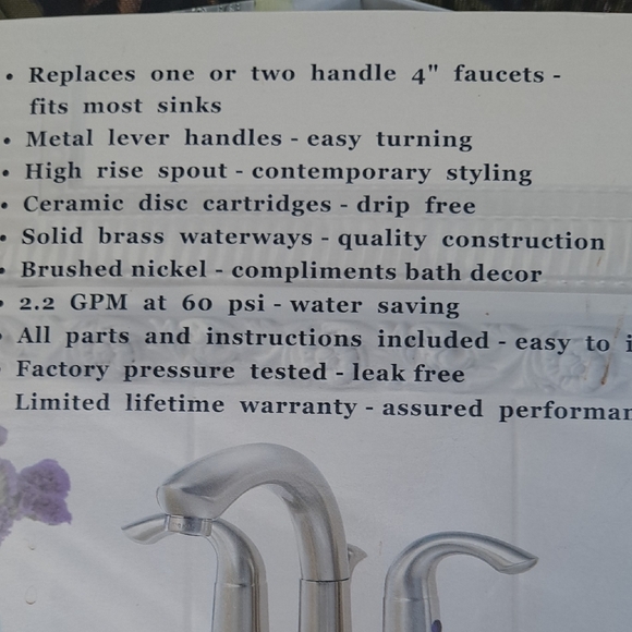 Lucca Series Brushed Nickel Bathroom Faucet - Picture 5 of 11